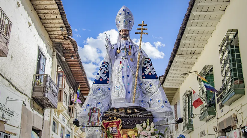Corpus Christi saint in the street