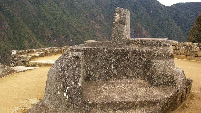 visiting machu picchu intihuatana