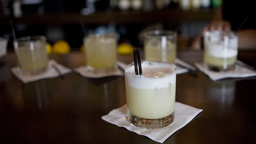 Pisco Sour served