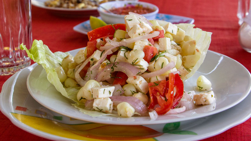 soltero de queso in dishes of arequipa