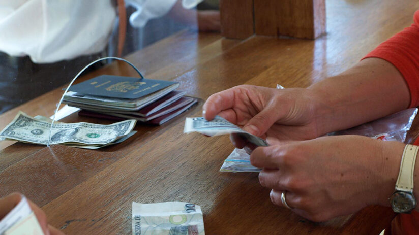 buying the train tickets to machu picchu