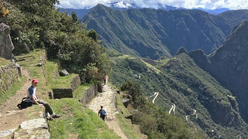 visiting machu picchu intipunku