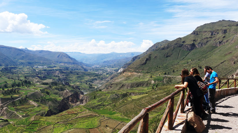 viewpoint of colca canyon, adventure holidays peru