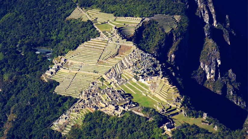 view of all machu picchu citadel