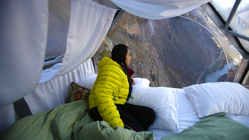 sacred valley peru skylodge inside