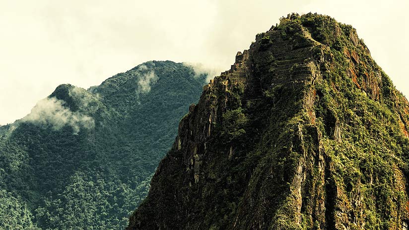 walking up machu picchu huayna picchu climb