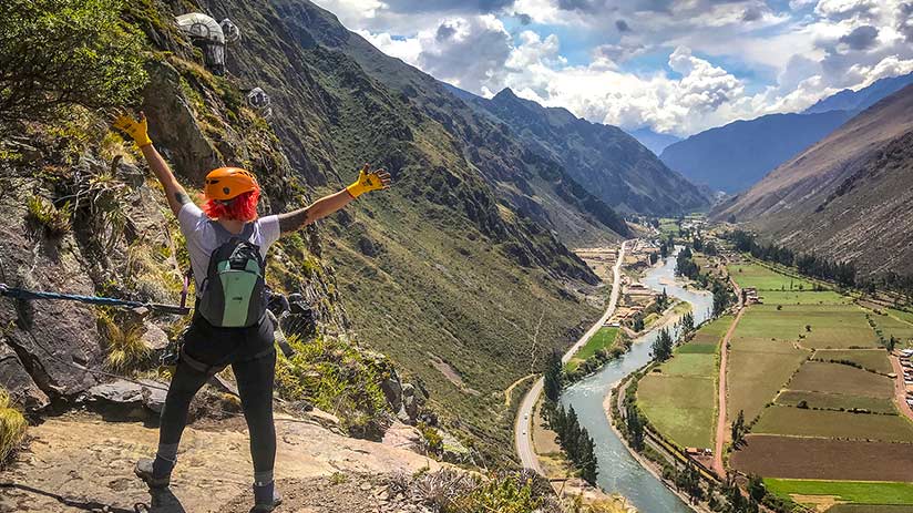 zip line sacred valley view