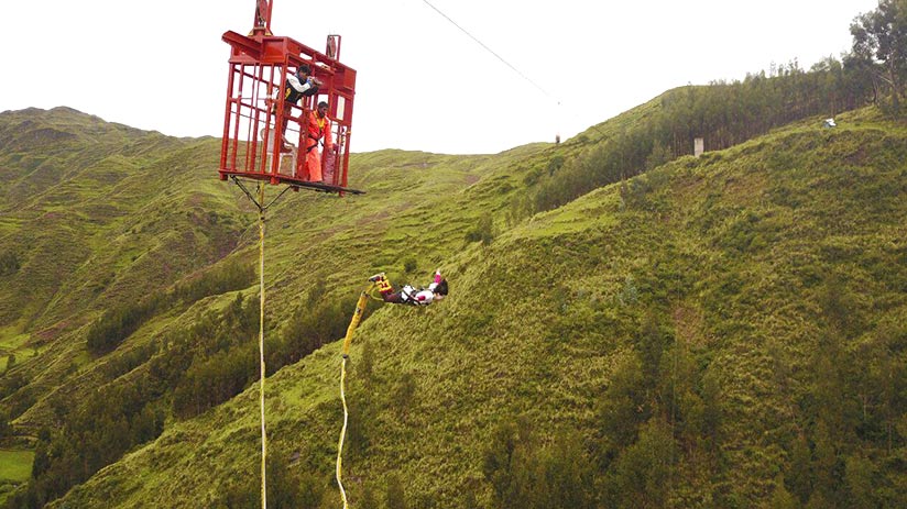 bungee jumping sacred valley