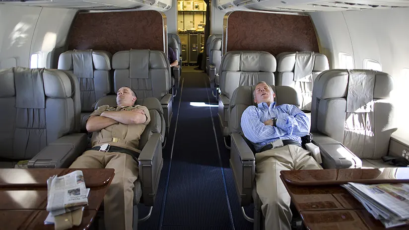 slepping in the flight