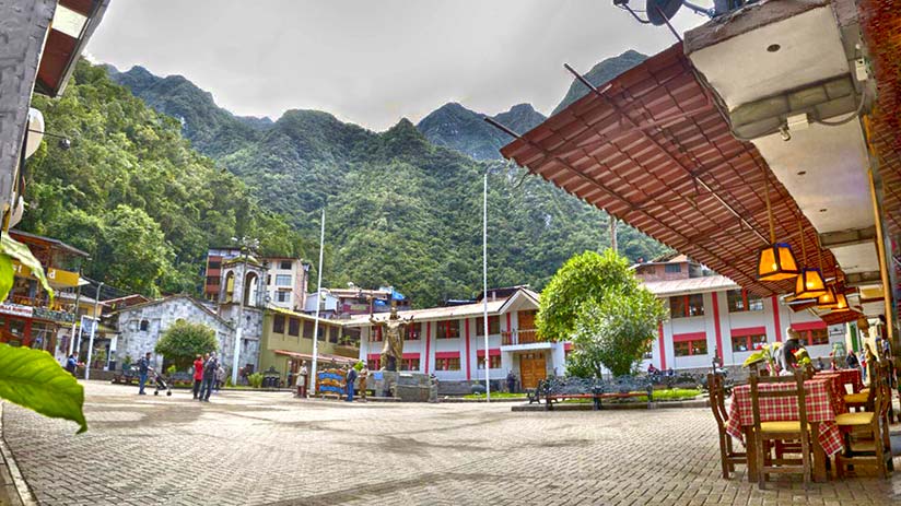 arrival to aguas calientes in a machu picchu full day tour