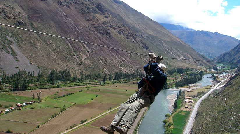 peru with kids zipline sacred valley