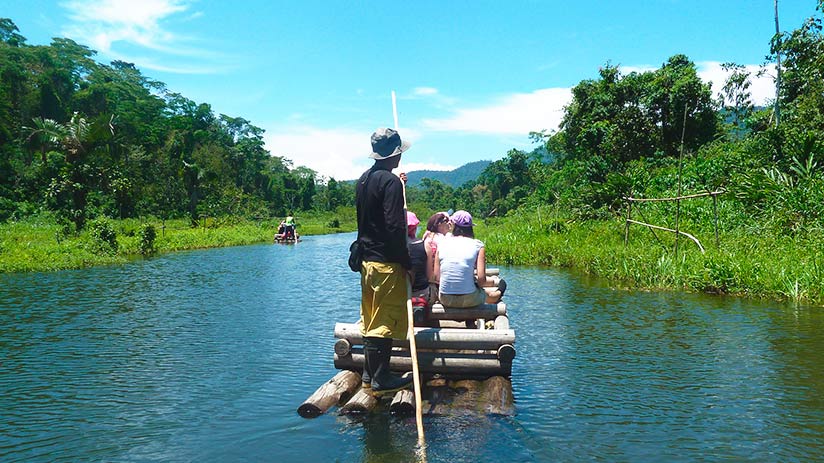 Manu National Park in the Amazon jungle in Peru boat