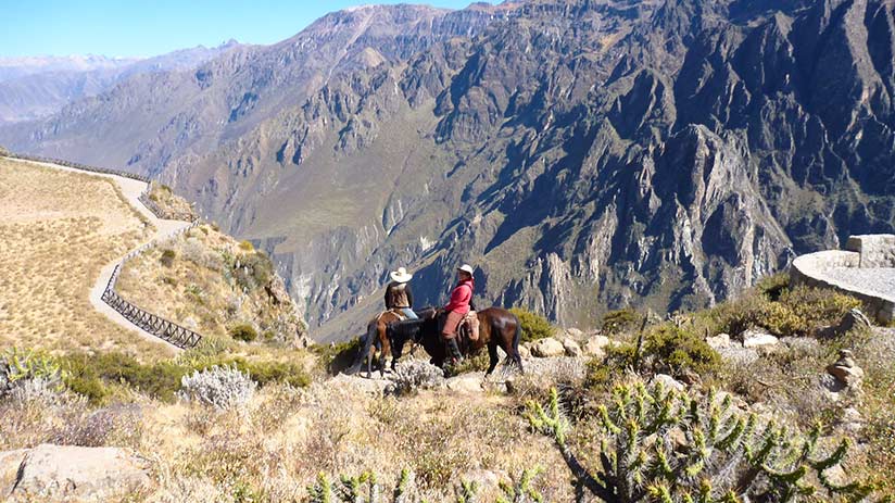 Colca hot springs horseback riding