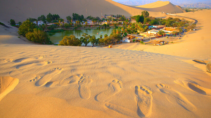 sand dunes in huacachina leyend of huacachina