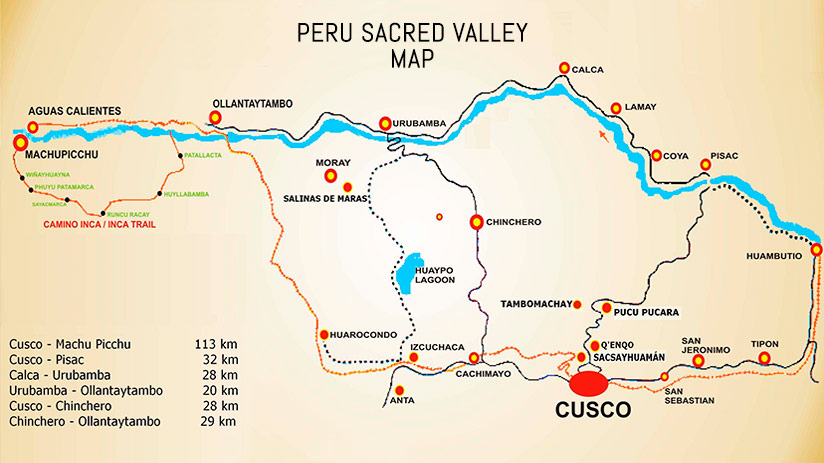 the sacred valley map