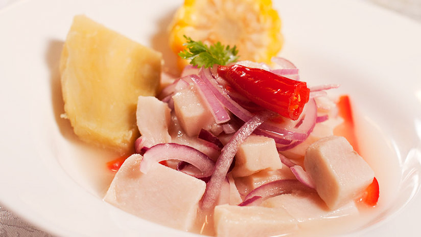 ceviche in peruvian seafood