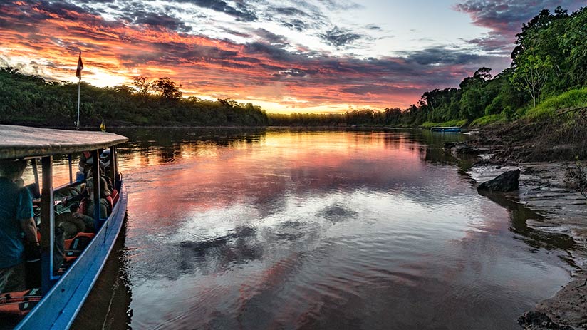 sunset in amazon