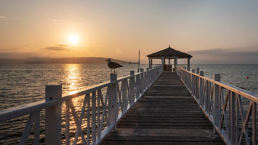 sunset in paracas