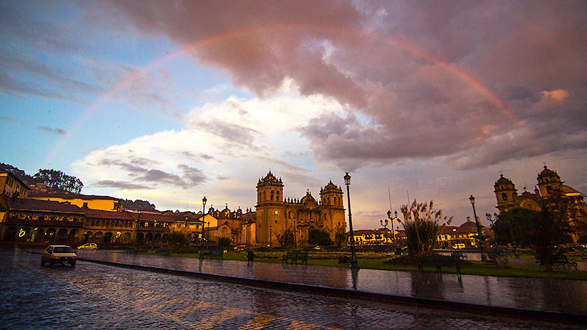sunset in peru