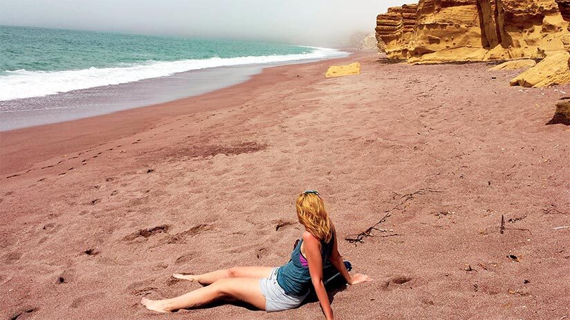 red beach in peru