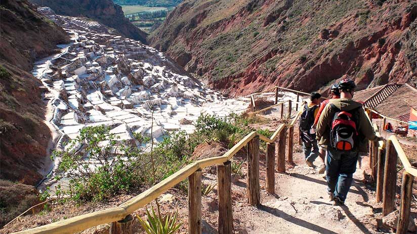 trekking to maras salt mines