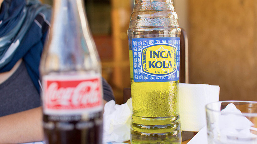 coca cola and inca kola peruvian drinks