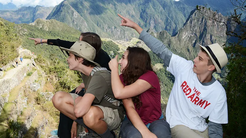 machu picchu with kids in aguas calientes