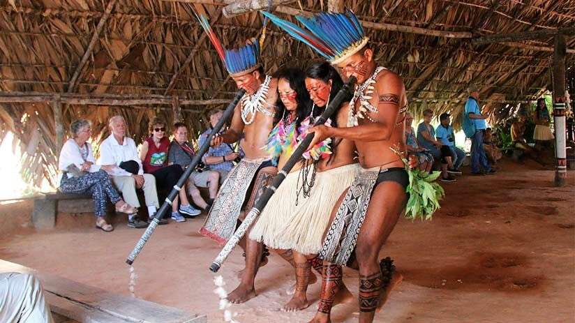 tribes dancing in amazon in peru