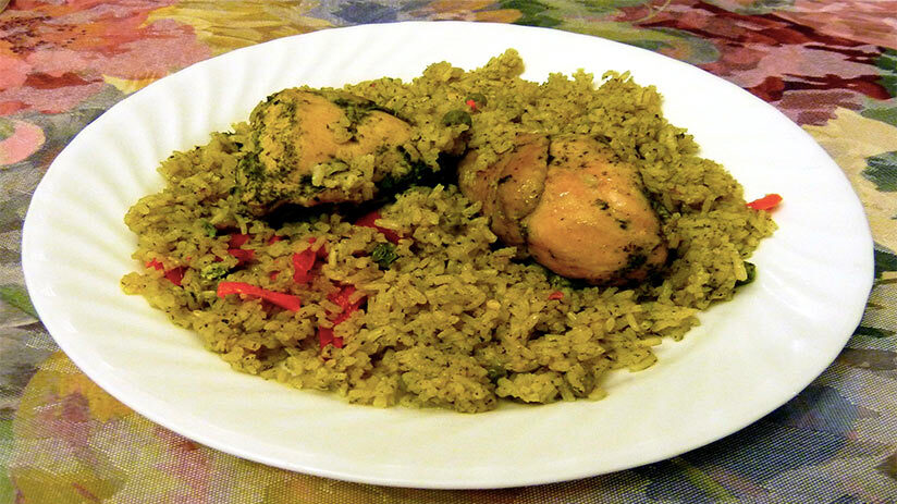 arroz con pollo peruvian food