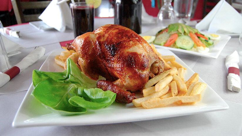 pollo a la brasa peruvian food