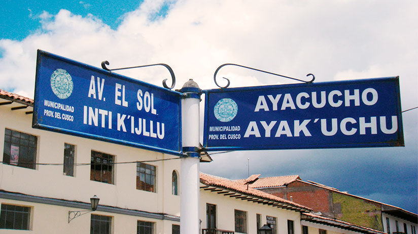 language in peru sign