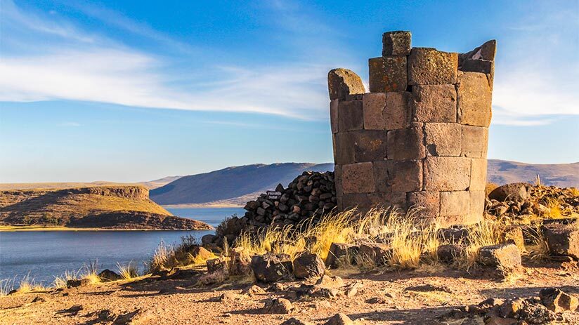 lake titicaca map sillustani