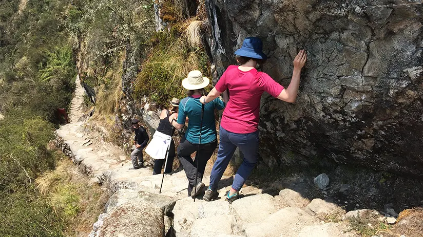 inca trail hiking in peru