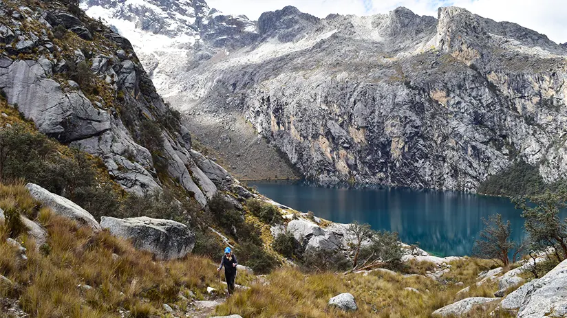 laguna churup hiking in peru