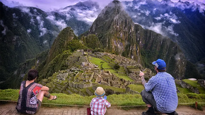 Panoramic view of Machu Picchu