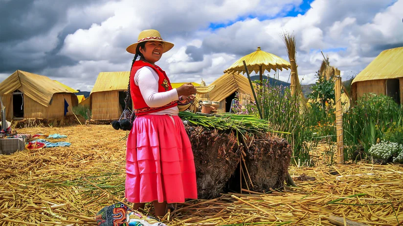 Islands in Puno in March
