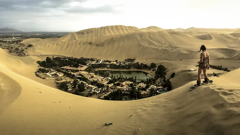Sandboarding in Peru