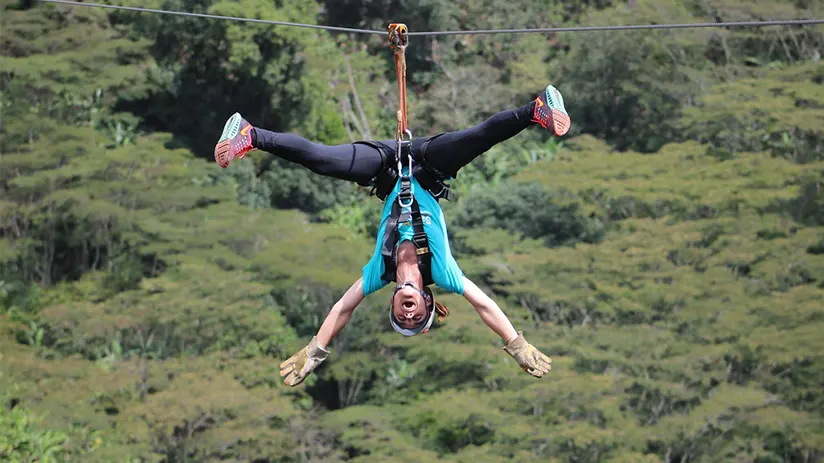 Ziplining in Peru