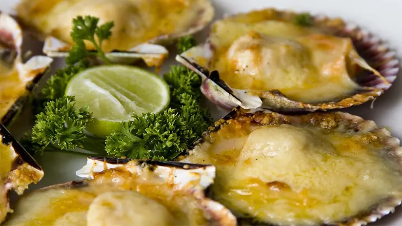 Conchitas a la parmesana Peruvian seafood dishes