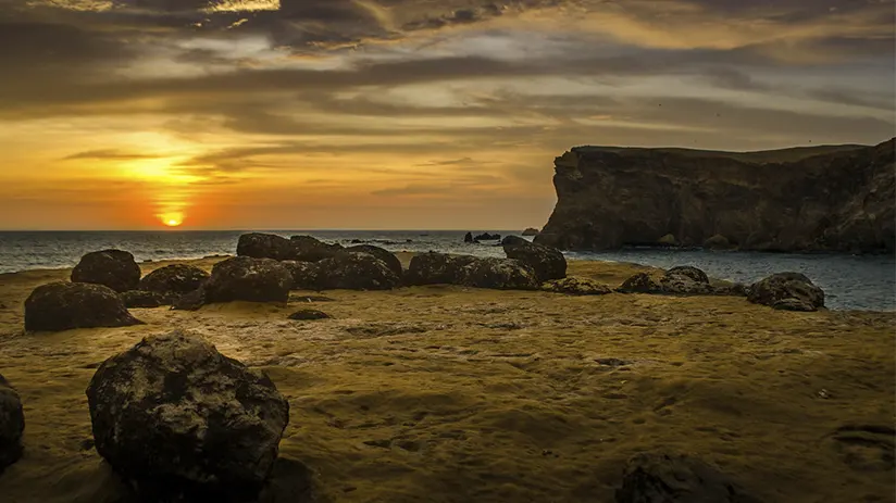 Paracas national reserve sunset
