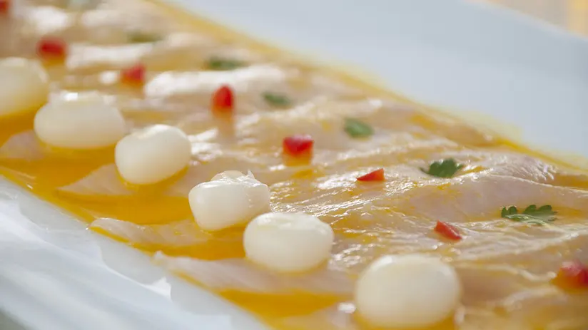 Tiradito Peruvian seafood dishes