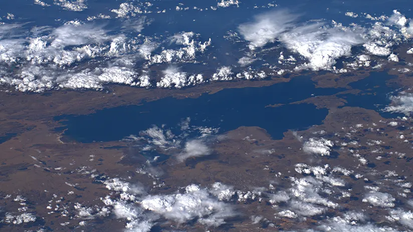 Lake Titicaca satellite view