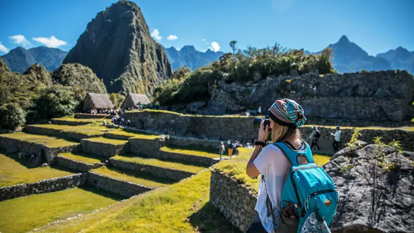 Tourist in Machu Picchu
