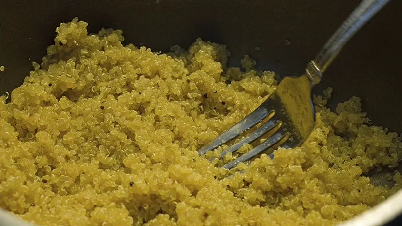 Cook quinoa