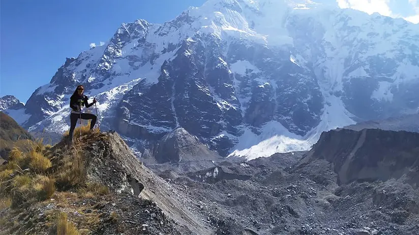 By trekking