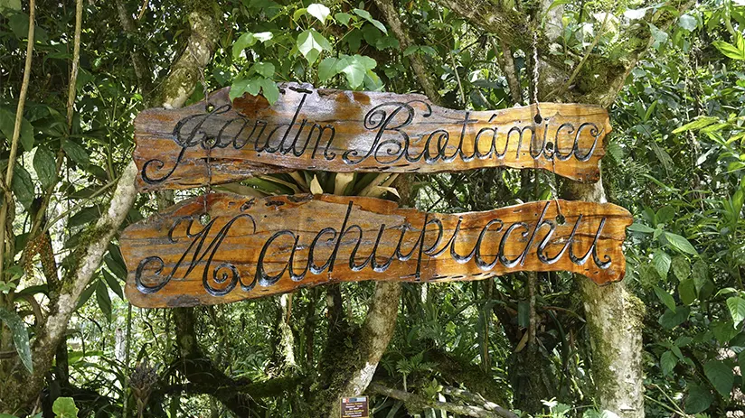 Aguas Calientes botanical garden