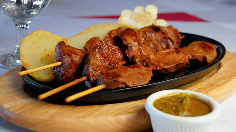 Anticucho Peruvian food