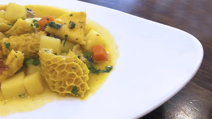 Cau cau Peruvian food