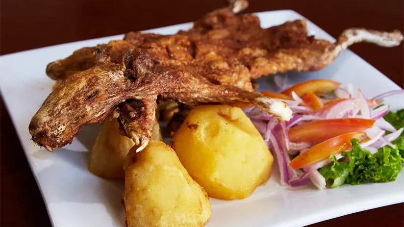 Cuy chactado Peru food