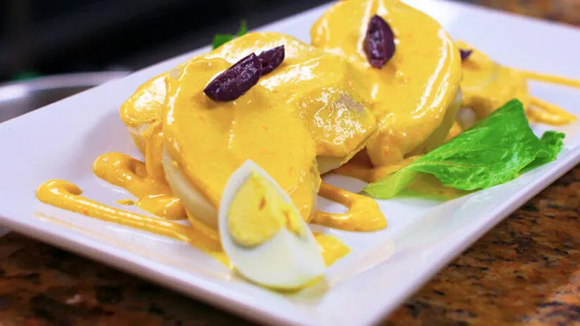 Papa a la huancaina Peruvian-food
